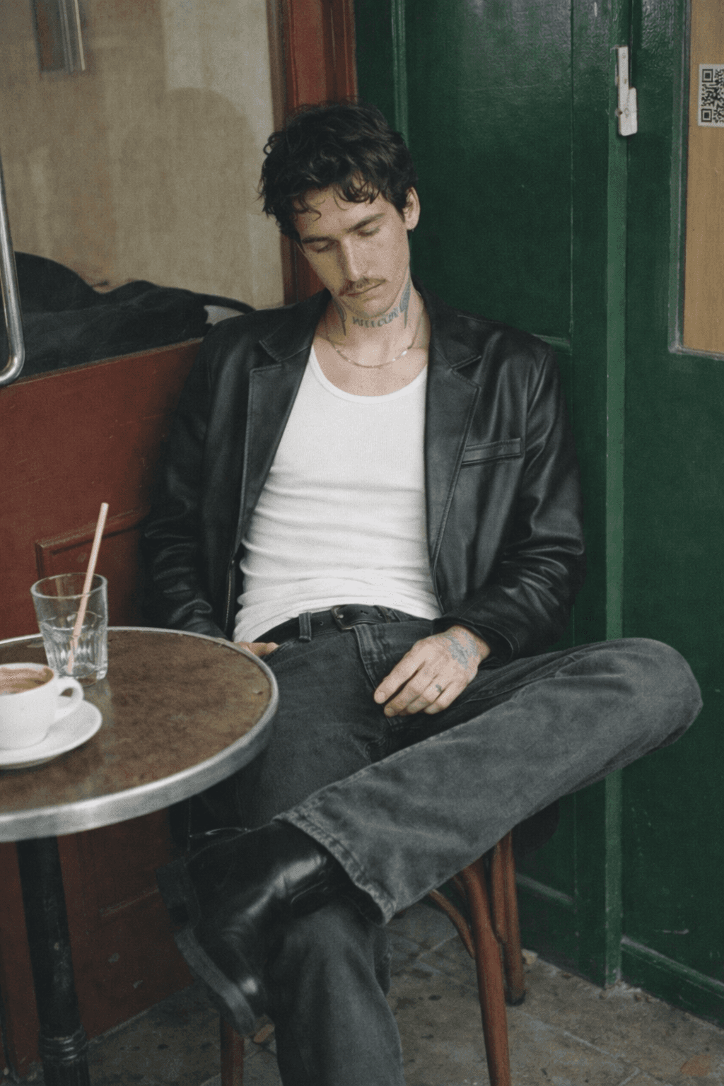 black leather street layer